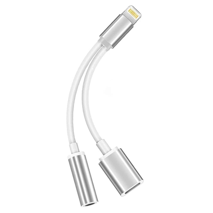 10cm 8 Pin Female & 3.5mm Audio Female to 8 Pin Male Charger Adapter Cable, Support All iOS System(Silver) 10cm 8 Pin Female & 3.5mm Audio Female to 8 Pin Male Charger Adapter Cable, Support All iOS System(Silver)