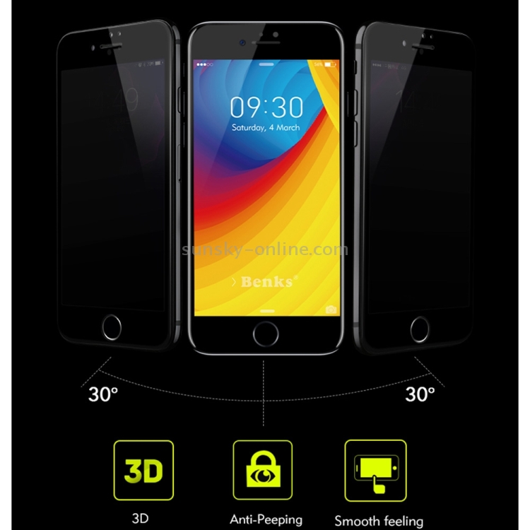 Benks For iPhone SE 2020 / 8 / 7 iPhone 7 0.03mm KR + PRO Anti-Spy 3D Curved Privacy Anti-glare Full Screen Tempered Glass Screen Protector(Black) Benks For iPhone SE 2020 / 8 / 7 iPhone 7 0.03mm KR + PRO Anti-Spy 3D Curved Privacy Anti-glare Full Screen Tempered Glass Screen Protector(Black)