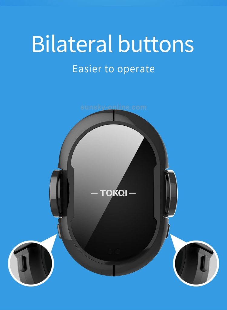 TOKQI 10W Compatible with 7.5W Qi X2 Intelligent Induction Vehicle-mounted Electric Wireless Charging TOKQI 10W Compatible with 7.5W Qi X2 Intelligent Induction Vehicle-mounted Electric Wireless Charging
