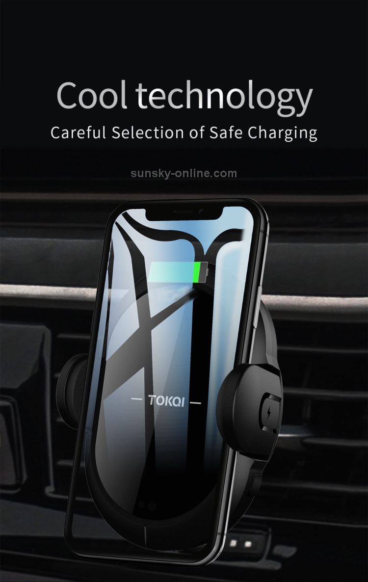 TOKQI 10W Compatible with 7.5W Qi X2 Intelligent Induction Vehicle-mounted Electric Wireless Charging TOKQI 10W Compatible with 7.5W Qi X2 Intelligent Induction Vehicle-mounted Electric Wireless Charging
