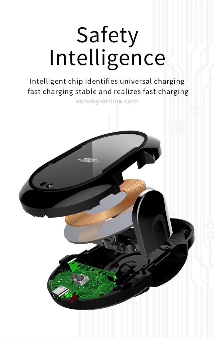 TOKQI 10W Compatible with 7.5W Qi X2 Intelligent Induction Vehicle-mounted Electric Wireless Charging TOKQI 10W Compatible with 7.5W Qi X2 Intelligent Induction Vehicle-mounted Electric Wireless Charging