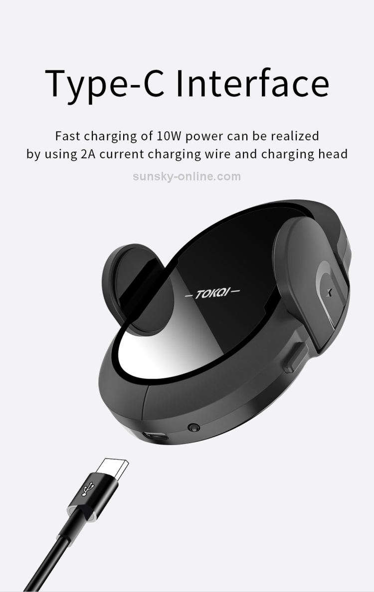 TOKQI 10W Compatible with 7.5W Qi X2 Intelligent Induction Vehicle-mounted Electric Wireless Charging TOKQI 10W Compatible with 7.5W Qi X2 Intelligent Induction Vehicle-mounted Electric Wireless Charging