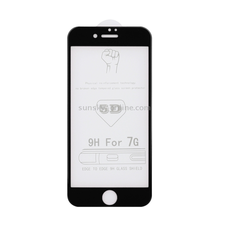 For iPhone 7 Angibabe 0.3mm 9H Surface Hardness 5D Curved Silk-screen Tempered Glass Screen Protector Film(Black) For iPhone 7 Angibabe 0.3mm 9H Surface Hardness 5D Curved Silk-screen Tempered Glass Screen Protector Film(Black)