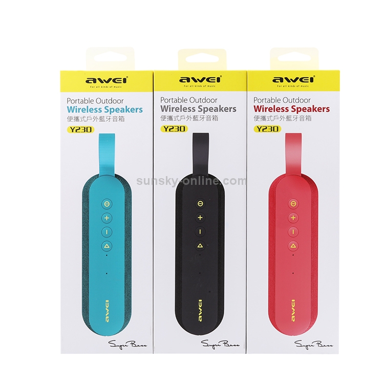 awei Y230 Portable Wireless Bluetooth Speaker V4.2 with HD Sound and Enhanced Bass, Built-in Mic, Support U Disk / TF Card / AUX(Black) awei Y230 Portable Wireless Bluetooth Speaker V4.2 with HD Sound and Enhanced Bass, Built-in Mic, Support U Disk / TF Card / AUX(Black)