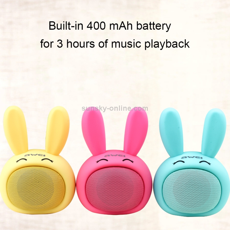 awei Y700 Mini Portable Rabbit Wireless Bluetooth Speaker, Built-in Mic, Support AUX / Hand Free Call(Green) awei Y700 Mini Portable Rabbit Wireless Bluetooth Speaker, Built-in Mic, Support AUX / Hand Free Call(Green)