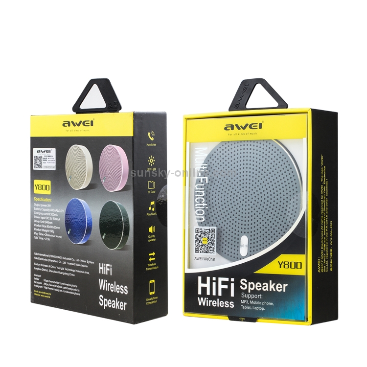 awei Y800 Mini Portable Wireless Bluetooth Speaker Noise Reduction Mic, Support TF Card(Gold) awei Y800 Mini Portable Wireless Bluetooth Speaker Noise Reduction Mic, Support TF Card(Gold)