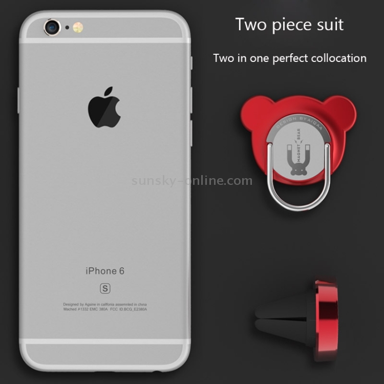 AIQAA Universal Two-Piece Suit Magnetic Car Air Vent Phone Holder Mount + Ring Holder AIQAA Universal Two-Piece Suit Magnetic Car Air Vent Phone Holder Mount + Ring Holder