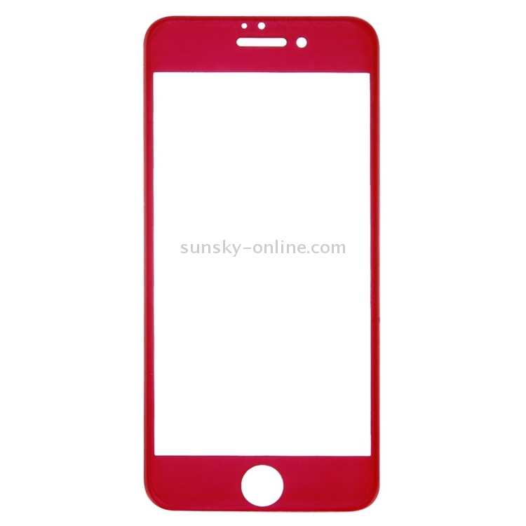 Pour iPhone 7 0.3mm 9H Dureté de surface 4D Bord incurvé Protecteur d'écran  en verre trempé plein écran (Rouge)