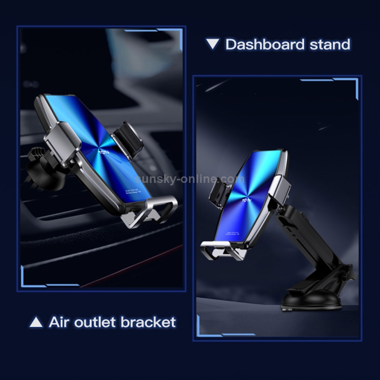 TOTU CACW-033 Armor Sereis 15W Max Fast Charge Automatic Clamping Arm Car Mount (Blue) TOTU CACW-033 Armor Sereis 15W Max Fast Charge Automatic Clamping Arm Car Mount (Blue)