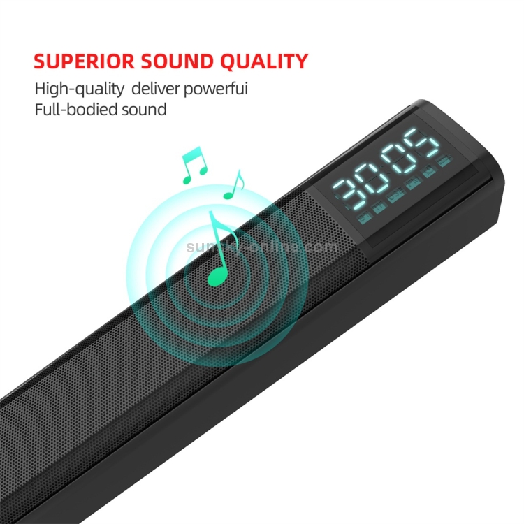 HXSJ Q2 Bluetooth 5.0 Stylish Desktop Bluetooth Speaker, Support FM / TF Card / AUX / USB / Alarm Clock (Black) HXSJ Q2 Bluetooth 5.0 Stylish Desktop Bluetooth Speaker, Support FM / TF Card / AUX / USB / Alarm Clock (Black)