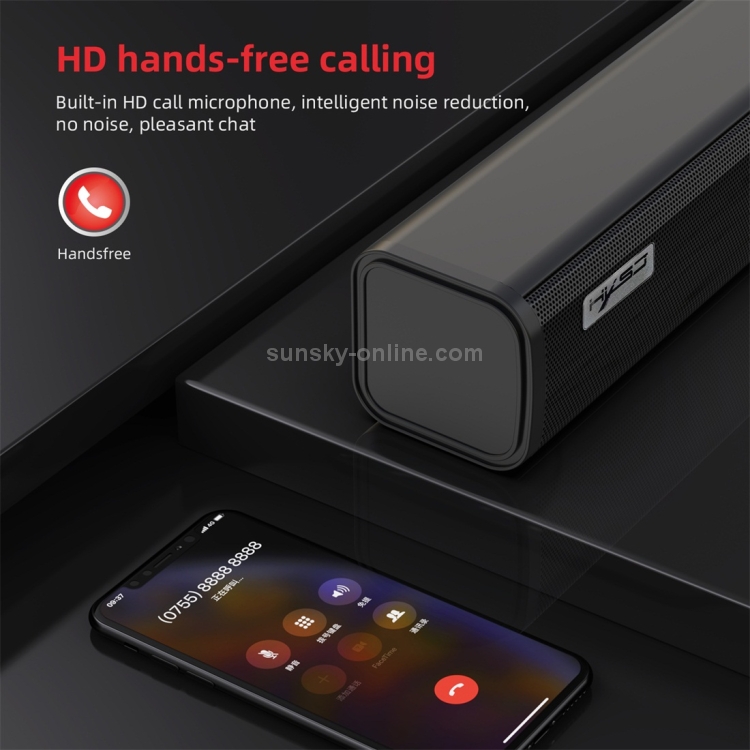 HXSJ Q2 Bluetooth 5.0 Stylish Desktop Bluetooth Speaker, Support FM / TF Card / AUX / USB / Alarm Clock (Black) HXSJ Q2 Bluetooth 5.0 Stylish Desktop Bluetooth Speaker, Support FM / TF Card / AUX / USB / Alarm Clock (Black)