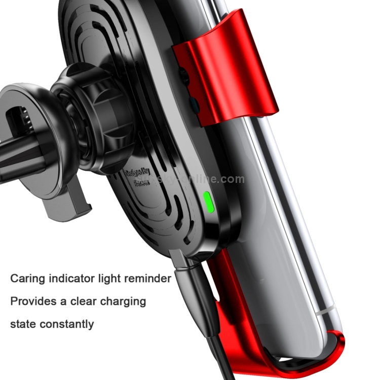 Baseus 5V 2A PC + Silicone Gravity Holder Clamp Car Air Outlet Vent Fast Wireless Charger Baseus 5V 2A PC + Silicone Gravity Holder Clamp Car Air Outlet Vent Fast Wireless Charger