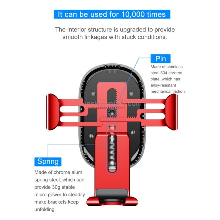 Baseus 5V 2A PC + Silicone Gravity Holder Clamp Car Air Outlet Vent Fast Wireless Charger Baseus 5V 2A PC + Silicone Gravity Holder Clamp Car Air Outlet Vent Fast Wireless Charger