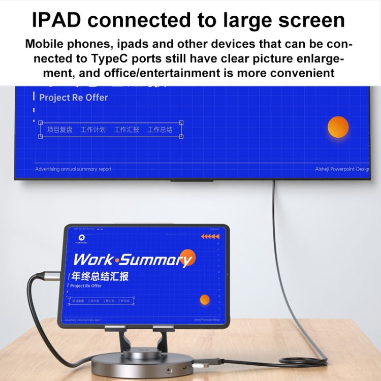 V269B 10 in 1 Type-C / USB-C PD Power 4K/60Hz Multiport HUB RJ45 Expansion Dock Swivel Stand HDMI Dongle Docking Station V269B 10 in 1 Type-C / USB-C PD Power 4K/60Hz Multiport HUB RJ45 Expansion Dock Swivel Stand HDMI Dongle Docking Station