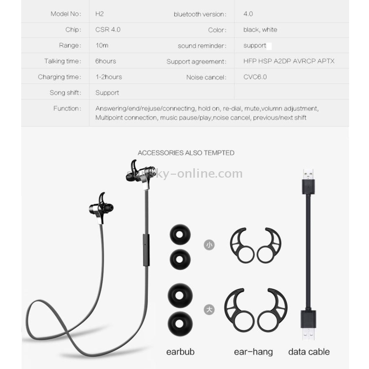 ZEALOT H2 High Quality Stereo HiFi Wire Control Wireless Bluetooth 4.0 Sports In-ear Headphone with HD Microphone ZEALOT H2 High Quality Stereo HiFi Wire Control Wireless Bluetooth 4.0 Sports In-ear Headphone with HD Microphone