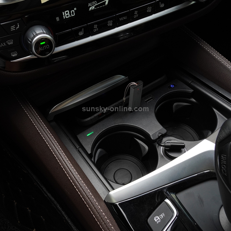 10W Car Fast Charging Wireless Charger for BMW 5 Series 2017-2021 / 6 Series 2018-2019, Left Driving(Black) 10W Car Fast Charging Wireless Charger for BMW 5 Series 2017-2021 / 6 Series 2018-2019, Left Driving(Black)