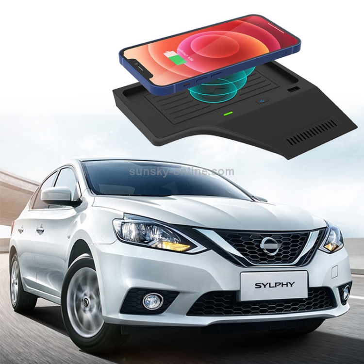 Car Fast Charging Wireless Charger for Nissan Sylphy 2020-2021, Left Driving(Black) Car Fast Charging Wireless Charger for Nissan Sylphy 2020-2021, Left Driving(Black)