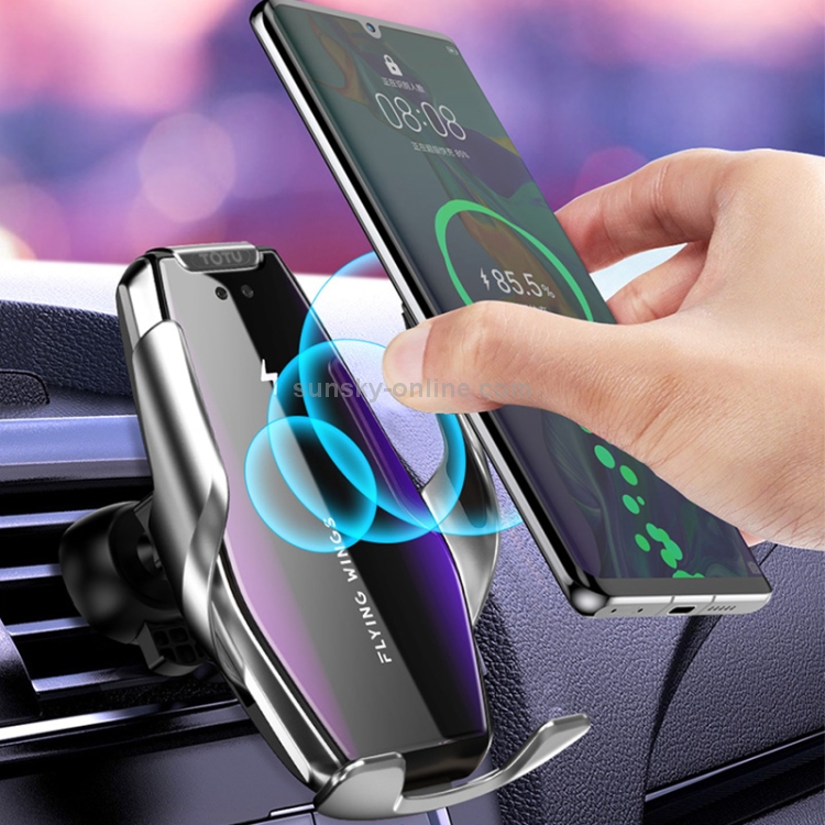 TOTUDESIGN S7 King Series II Car Induction Wireless Charger Mount Holder(Silver) TOTUDESIGN S7 King Series II Car Induction Wireless Charger Mount Holder(Silver)