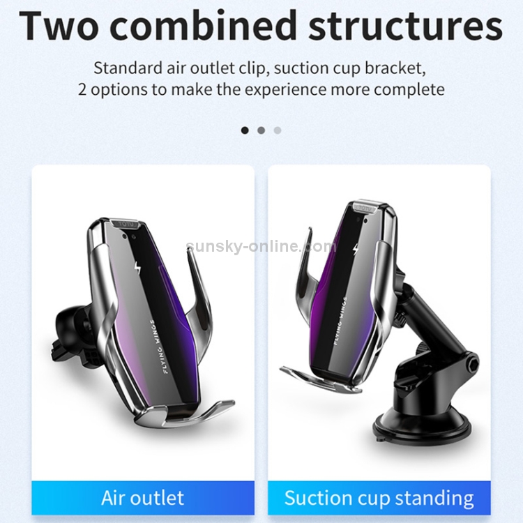 TOTUDESIGN S7 King Series II Car Induction Wireless Charger Mount Holder(Silver) TOTUDESIGN S7 King Series II Car Induction Wireless Charger Mount Holder(Silver)
