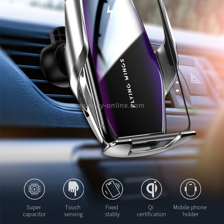 TOTUDESIGN S7 King Series II Car Induction Wireless Charger Mount Holder(Silver) TOTUDESIGN S7 King Series II Car Induction Wireless Charger Mount Holder(Silver)