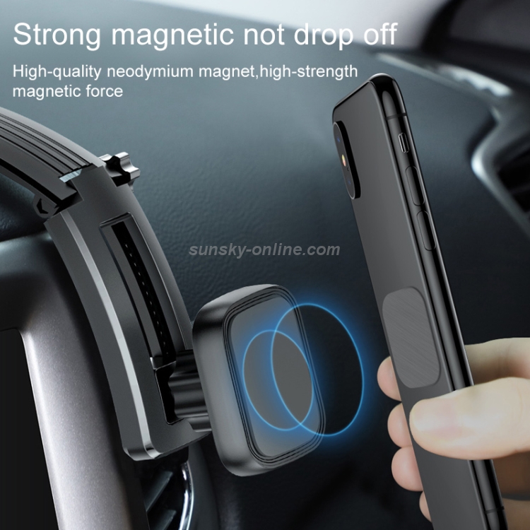 KUULAA Car Magnetic Slide Track Mobile Phone Bracket Holder (Silver) KUULAA Car Magnetic Slide Track Mobile Phone Bracket Holder (Silver)