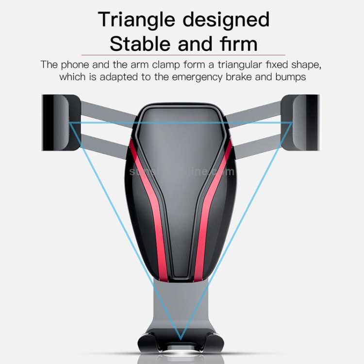 KUULAA Car Gravity Mobile Phone Bracket Holder with Air Outlet Ball Head (Black) KUULAA Car Gravity Mobile Phone Bracket Holder with Air Outlet Ball Head (Black)