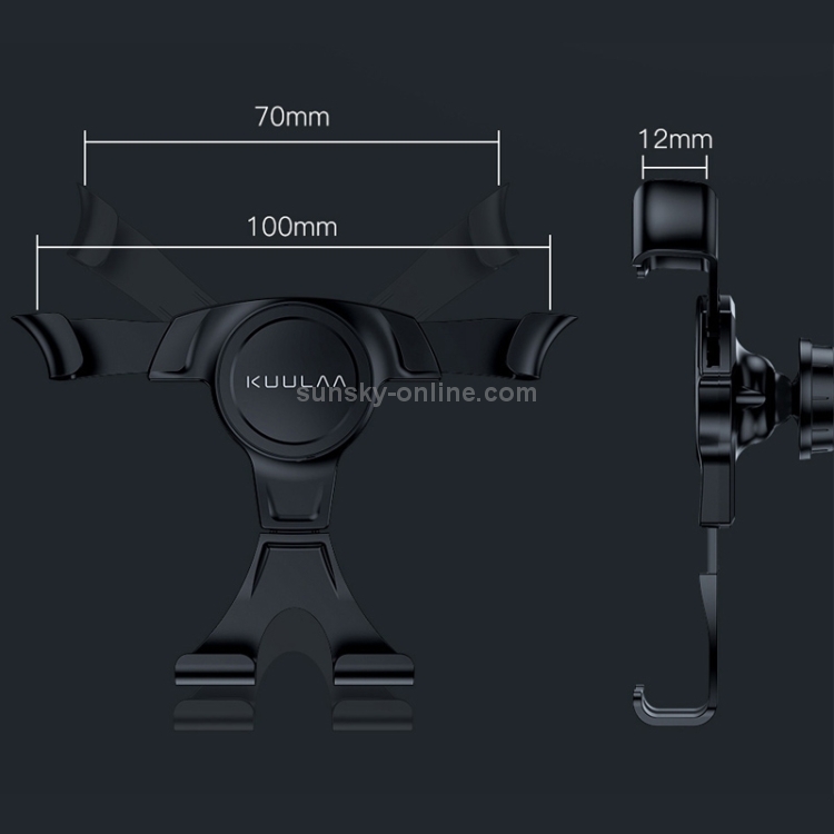 KUULAA Car Simple Plastic Gravity Mobile Phone Bracket Holder(Black) KUULAA Car Simple Plastic Gravity Mobile Phone Bracket Holder(Black)