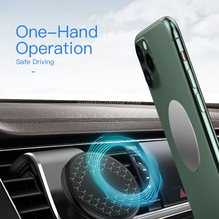 KUULAA F20 Horizontal Stripes Car Plastic Clip Magnetic Suction Mobile Phone Bracket Holder (Silver) KUULAA F20 Horizontal Stripes Car Plastic Clip Magnetic Suction Mobile Phone Bracket Holder (Silver)