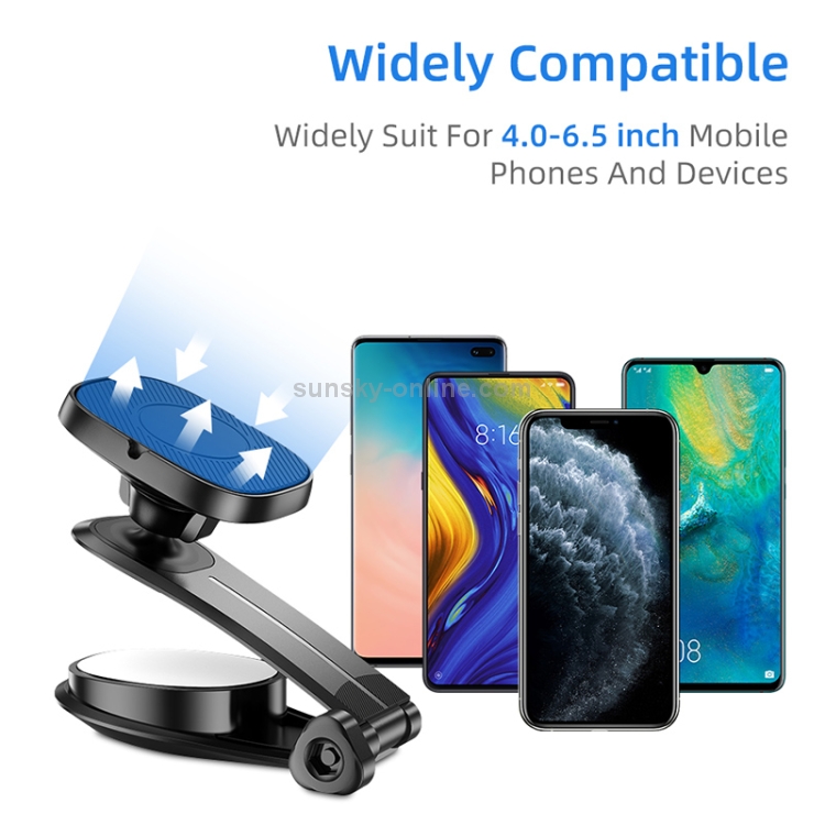 KUULAA S1 Car Simple Magnetic Suction Mobile Phone Bracket Holder with Bending Base + Magnetic Sheet (Black) KUULAA S1 Car Simple Magnetic Suction Mobile Phone Bracket Holder with Bending Base + Magnetic Sheet (Black)