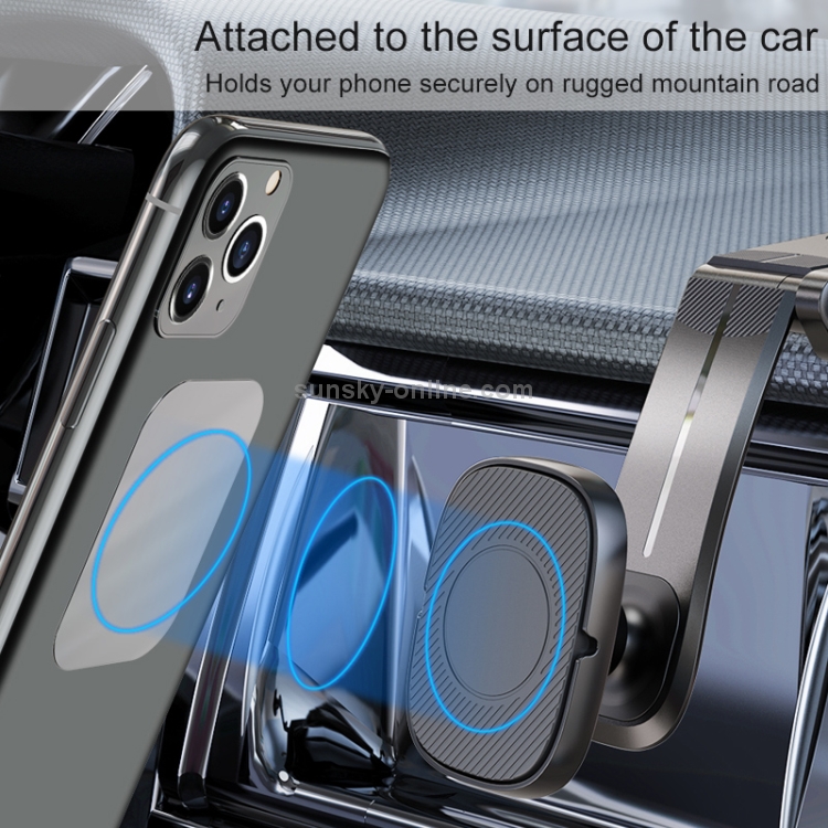 KUULAA S1 Car Simple Magnetic Suction Mobile Phone Bracket Holder with Bending Base + Magnetic Sheet (Black) KUULAA S1 Car Simple Magnetic Suction Mobile Phone Bracket Holder with Bending Base + Magnetic Sheet (Black)