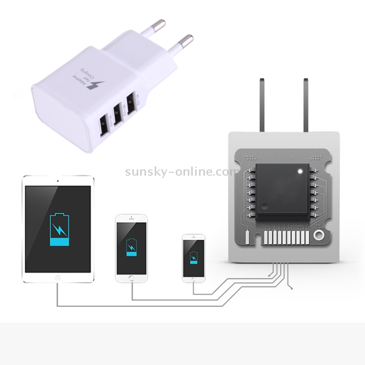 5V/9V 2A/1.67A 3-Port USB Charger Adapter 5V/9V 2A/1.67A 3-Port USB Charger Adapter
