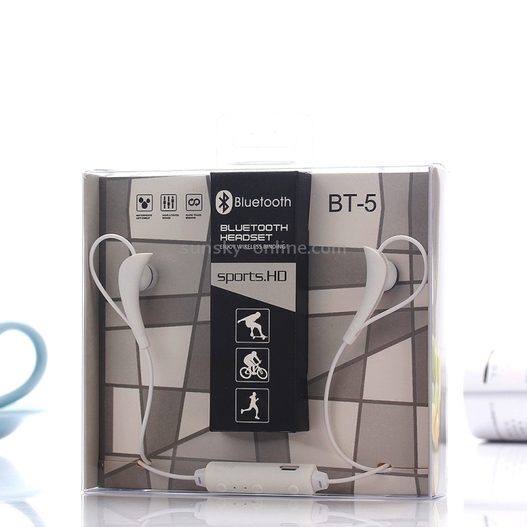 BT-5 Wireless Bluetooth In-ear Headphone Sports Headset with Microphones BT-5 Wireless Bluetooth In-ear Headphone Sports Headset with Microphones