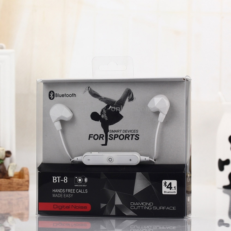 BT-8 Wireless Bluetooth In-ear Headphone Sports Headset with Microphones BT-8 Wireless Bluetooth In-ear Headphone Sports Headset with Microphones