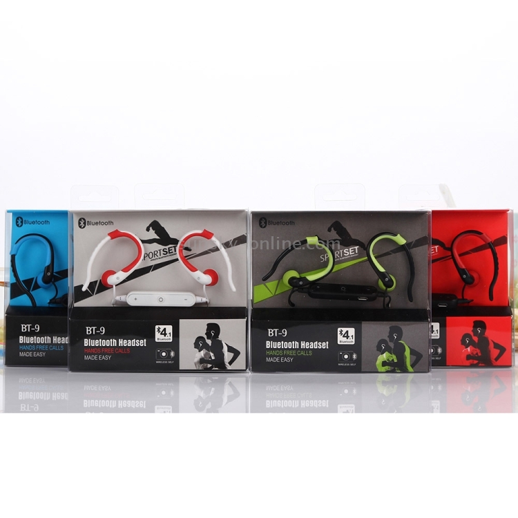 BT-9 Wireless Bluetooth In-ear Headphone Sports Headset with Microphones BT-9 Wireless Bluetooth In-ear Headphone Sports Headset with Microphones