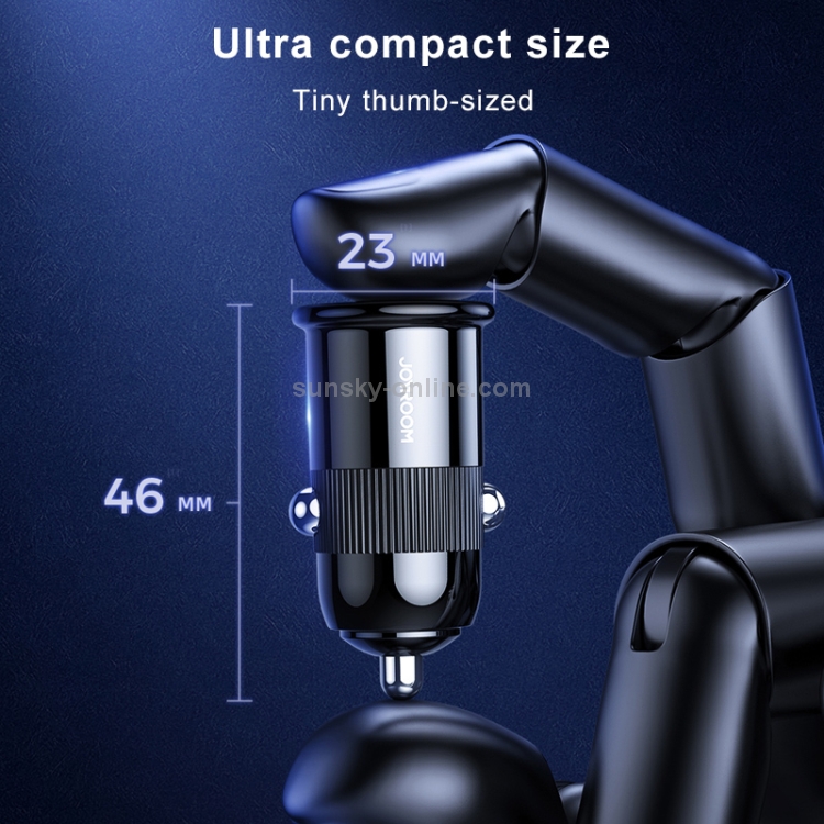 JOYROOM C-A06 3.1A Mini Dual-port Fast Charging Smart Car Charger(Black) JOYROOM C-A06 3.1A Mini Dual-port Fast Charging Smart Car Charger(Black)