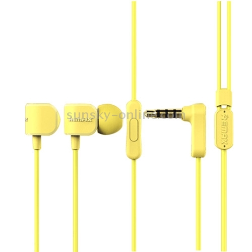 Remax RM-502 Elbow 3.5mm In-Ear Wired Heavy Bass Sports Earphones with Mic(Yellow) Remax RM-502 Elbow 3.5mm In-Ear Wired Heavy Bass Sports Earphones with Mic(Yellow)