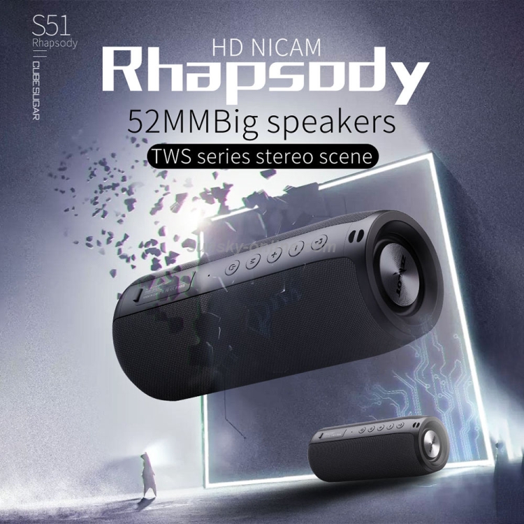 ZEALOT S51 Portable Stereo Bluetooth Speaker with Built-in Mic, Support Hands-Free Call & TF Card & AUX(Black) ZEALOT S51 Portable Stereo Bluetooth Speaker with Built-in Mic, Support Hands-Free Call & TF Card & AUX(Black)