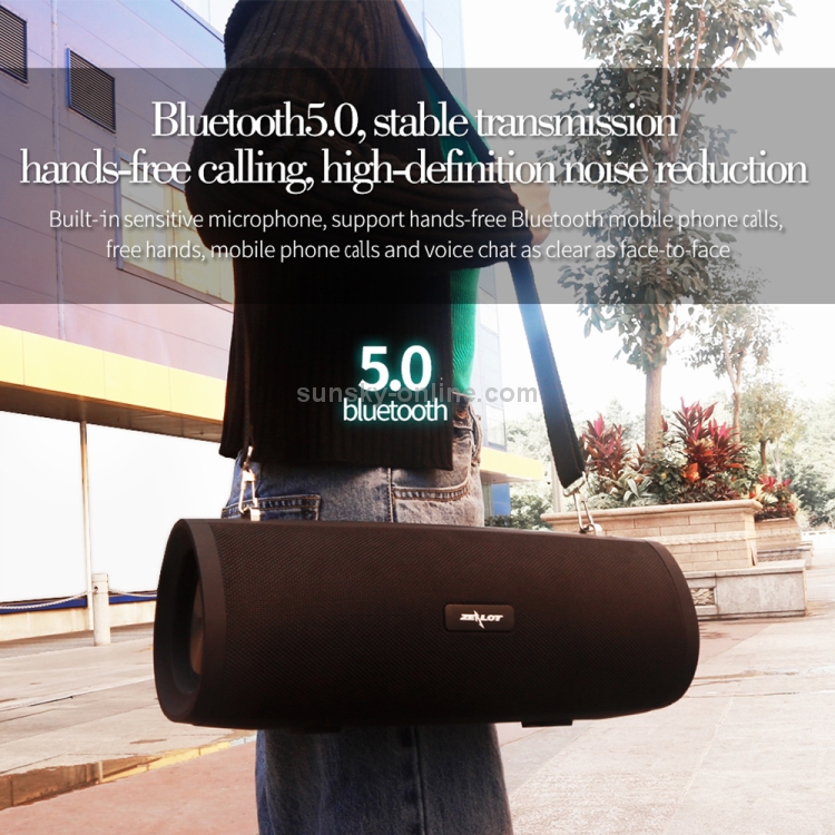 ZEALOT S39 Portable Subwoofer Wireless Bluetooth Speaker with Built-in Mic, Support Hands-Free Call & TF Card & AUX (Black) ZEALOT S39 Portable Subwoofer Wireless Bluetooth Speaker with Built-in Mic, Support Hands-Free Call & TF Card & AUX (Black)