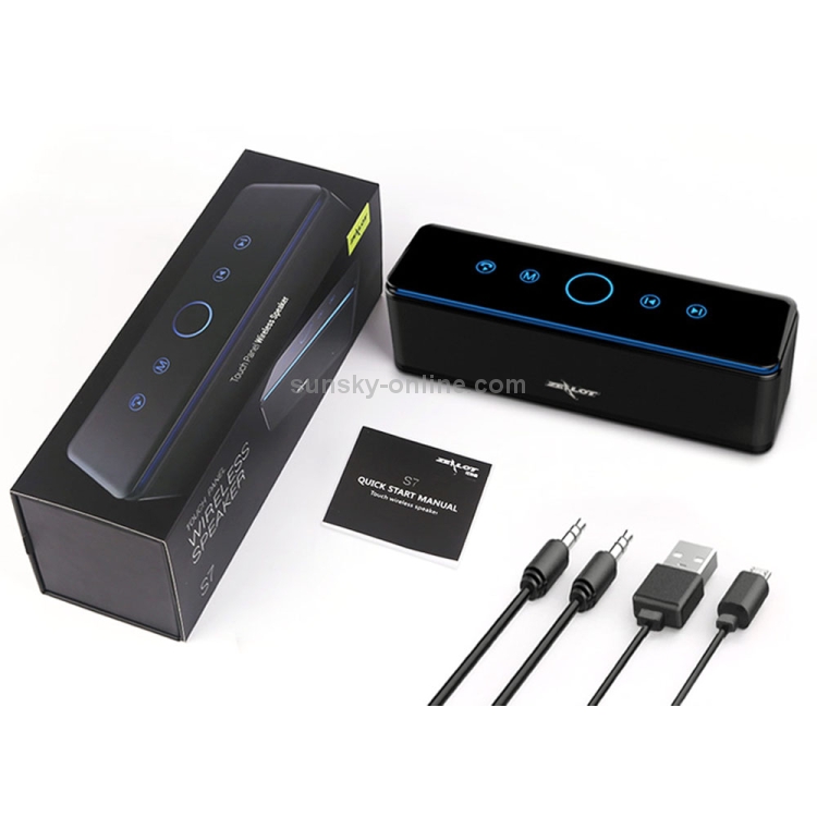 ZEALOT S7 Portable Smart Touch Stereo Bluetooth Speaker with Built-in Mic, Support Hands-Free Call & TF Card & AUX (Black) ZEALOT S7 Portable Smart Touch Stereo Bluetooth Speaker with Built-in Mic, Support Hands-Free Call & TF Card & AUX (Black)