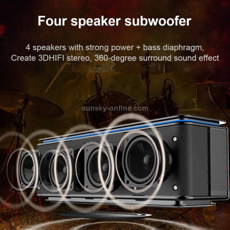 ZEALOT S7 Portable Smart Touch Stereo Bluetooth Speaker with Built-in Mic, Support Hands-Free Call & TF Card & AUX (Black) ZEALOT S7 Portable Smart Touch Stereo Bluetooth Speaker with Built-in Mic, Support Hands-Free Call & TF Card & AUX (Black)