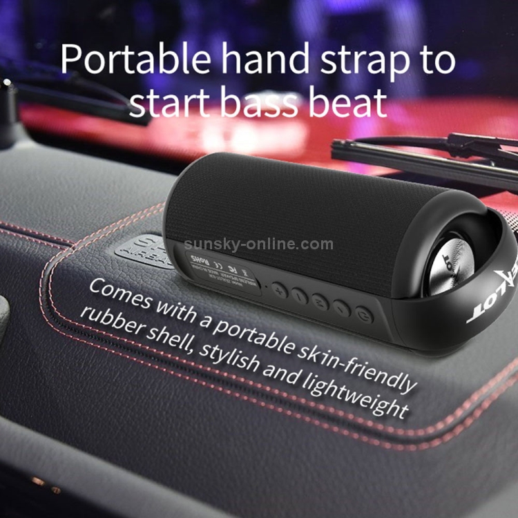 ZEALOT S36 Portable Heavy Bass Wireless Bluetooth Speaker with Built-in Mic, Support Hands-Free Call & TF Card & AUX (Black)