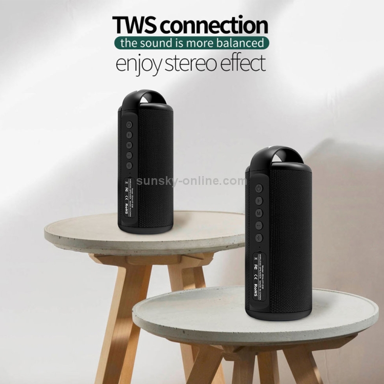 ZEALOT S36 Portable Heavy Bass Wireless Bluetooth Speaker with Built-in Mic, Support Hands-Free Call & TF Card & AUX (Black)