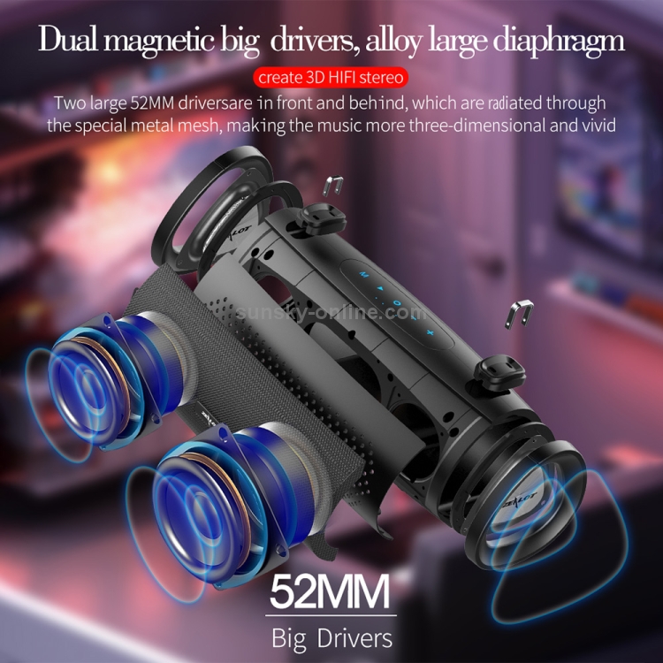 ZEALOT S38 Portable Subwoofer Wireless Bluetooth Speaker with Built-in Mic, Support Hands-Free Call & TF Card & AUX (Blue) ZEALOT S38 Portable Subwoofer Wireless Bluetooth Speaker with Built-in Mic, Support Hands-Free Call & TF Card & AUX (Blue)