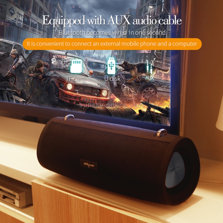 ZEALOT S38 Portable Subwoofer Wireless Bluetooth Speaker with Built-in Mic, Support Hands-Free Call & TF Card & AUX (Blue) ZEALOT S38 Portable Subwoofer Wireless Bluetooth Speaker with Built-in Mic, Support Hands-Free Call & TF Card & AUX (Blue)