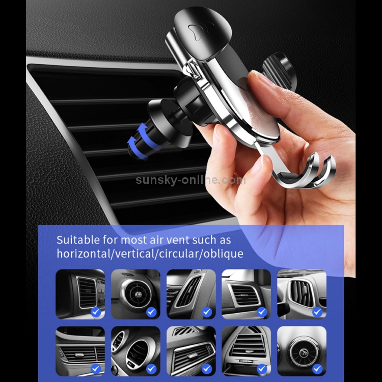 JOYROOM Glare Series JR-ZS188 Car Air Outlet Gravity Phone Bracket (Silver) JOYROOM Glare Series JR-ZS188 Car Air Outlet Gravity Phone Bracket (Silver)