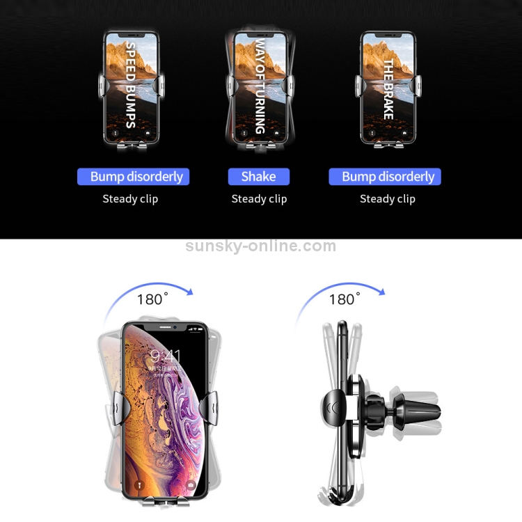 JOYROOM Glare Series JR-ZS188 Car Air Outlet Gravity Phone Bracket (Silver) JOYROOM Glare Series JR-ZS188 Car Air Outlet Gravity Phone Bracket (Silver)