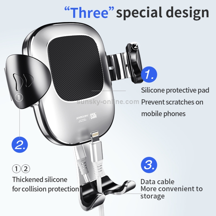 JOYROOM Glare Series JR-ZS188 Car Air Outlet Gravity Phone Bracket (Silver) JOYROOM Glare Series JR-ZS188 Car Air Outlet Gravity Phone Bracket (Silver)