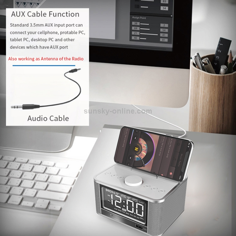 X7 Bluetooth Mega Bass Alarm Box Clock Radio(Black) X7 Bluetooth Mega Bass Alarm Box Clock Radio(Black)