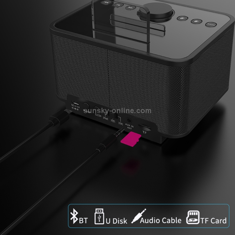 X7 Bluetooth Mega Bass Alarm Box Clock Radio(Black) X7 Bluetooth Mega Bass Alarm Box Clock Radio(Black)