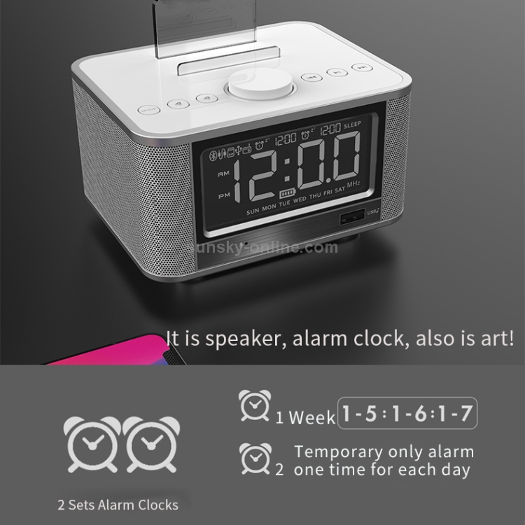 X7 Bluetooth Mega Bass Alarm Box Clock Radio(Black) X7 Bluetooth Mega Bass Alarm Box Clock Radio(Black)